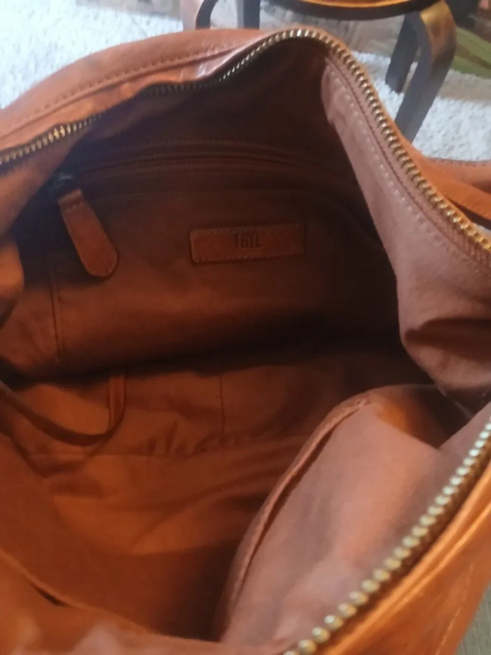FRYE leather rustic look hobo bag